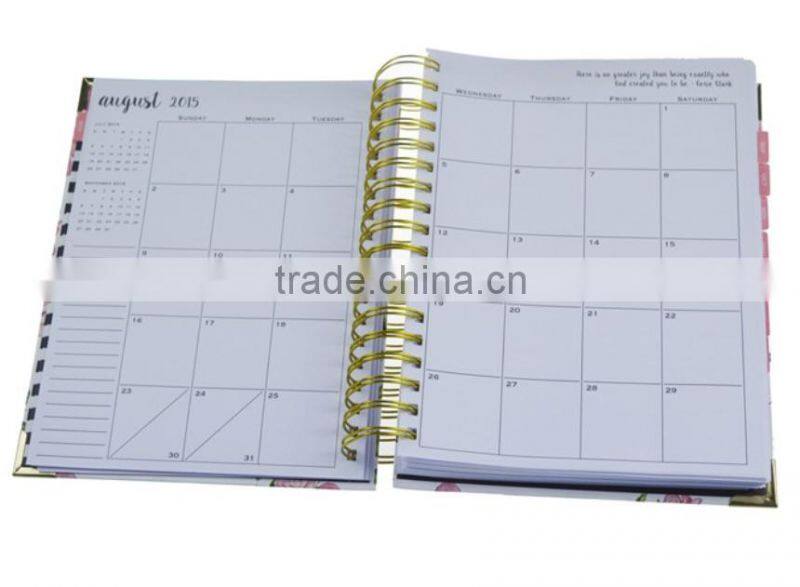 Ring Bound Hardcover Paper Printing Planner