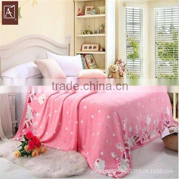 flannel fabric for baby cartoon design micro soft blanket flannel 100% polyester