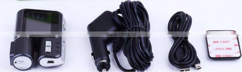 Dual rear lens G-SENSOR dvr car black box 720p