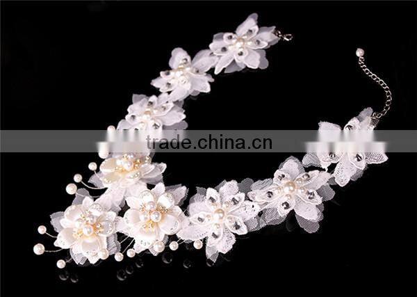 MYLOVE white lace bridal jewelry set necklace earring set flower new design jewelry MLT002