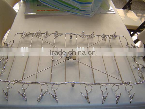 stainless steel hanger with pegs,metal hanger with clips,cloth hanger