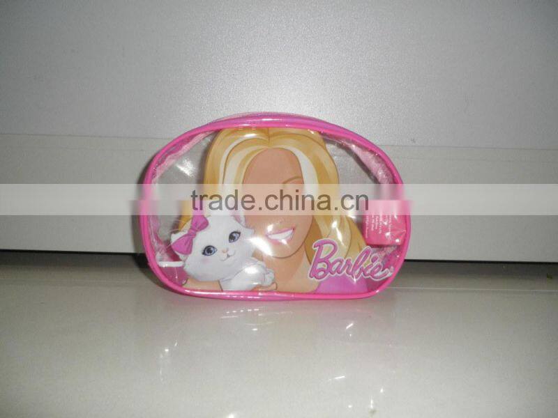 stand pouch bag cotton pvc cosmetics pouch bag