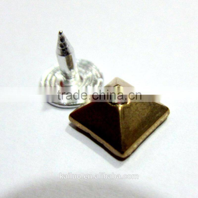 square model bright rose gold stone rivet for lady jeans