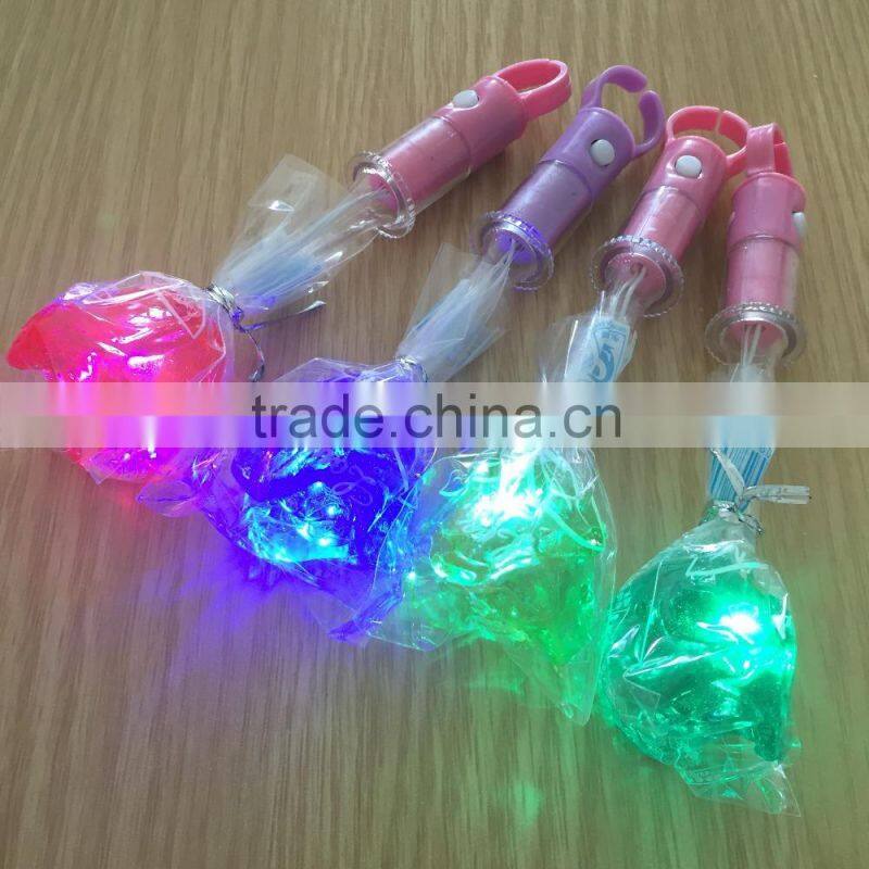 light bulb candy LED lollipop with heart shape