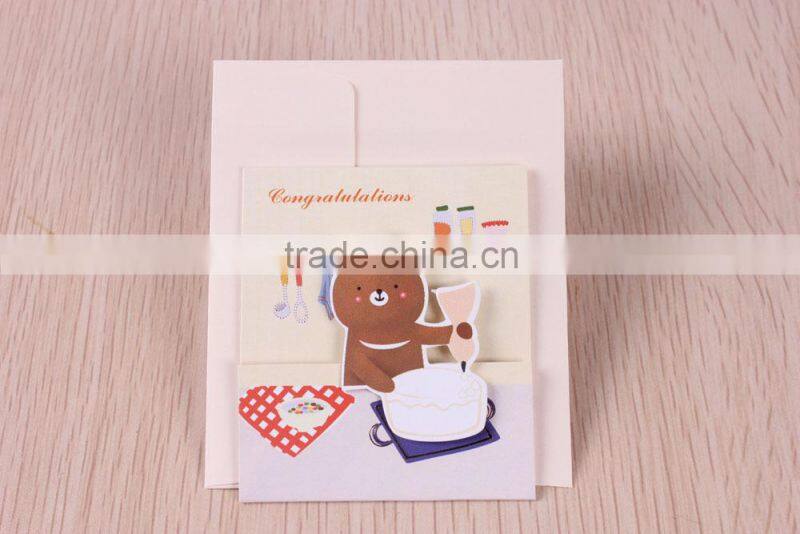 banquet 3D handmade anniversary greeting card