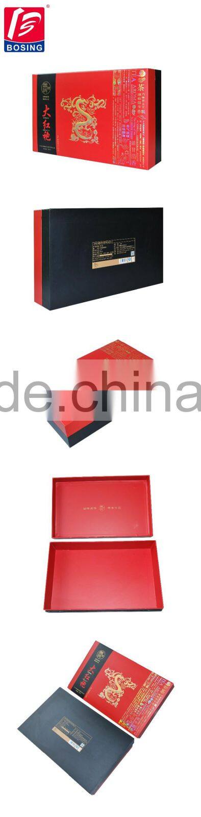 recycle tea packaging box with lid and tray