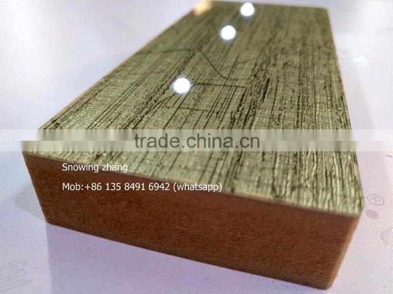 E1 E0 High quality pattern design pet wooden board ,High glossy pet mdf
