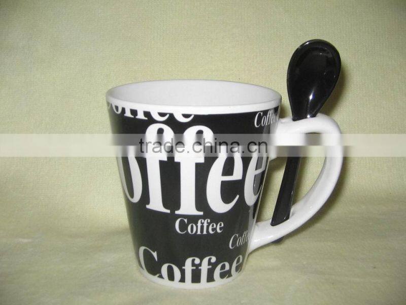 ceramic cup with spoon