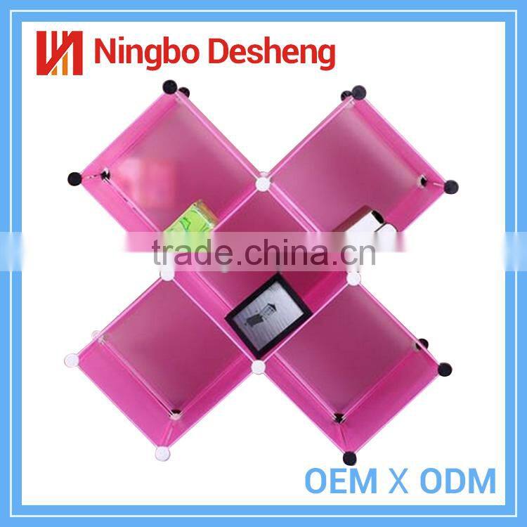 Hot sale plastic furniture quilt diy storage cube cabinet wardrobe