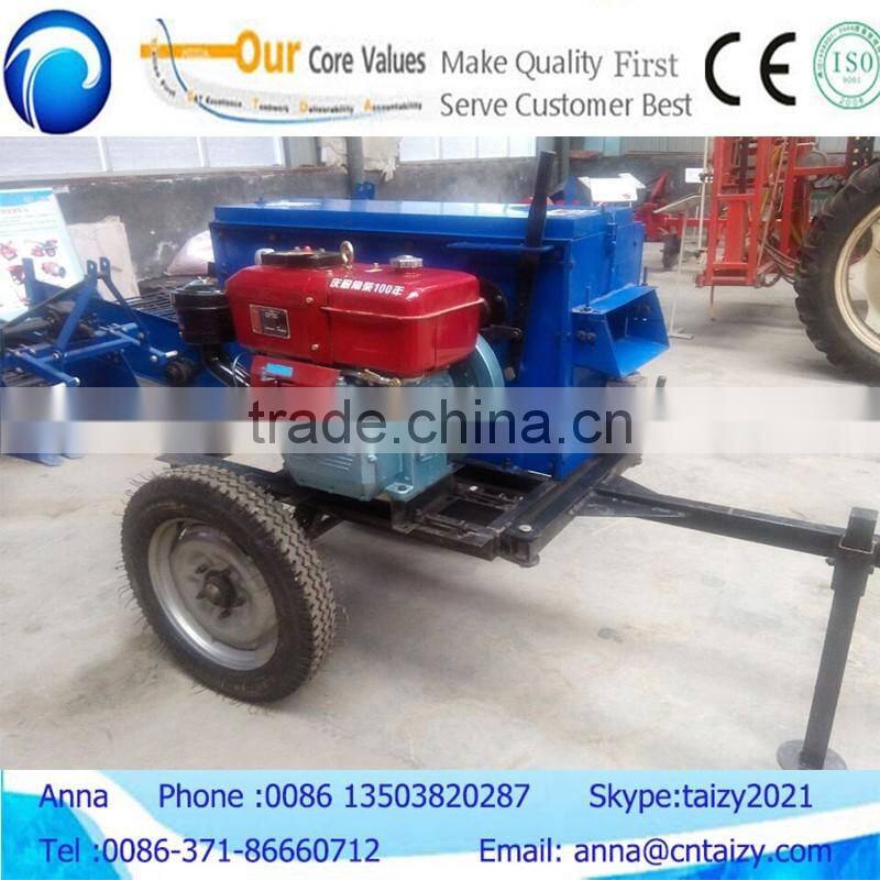 Diesel engine power sugar cane leaf stripping machine