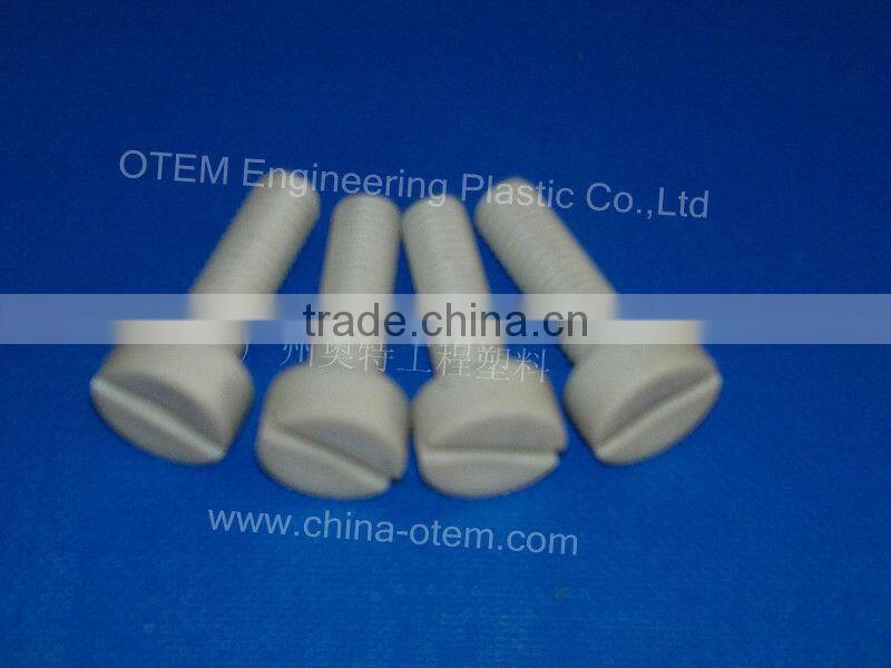 PEEK engineering plastic slotted fillister screw