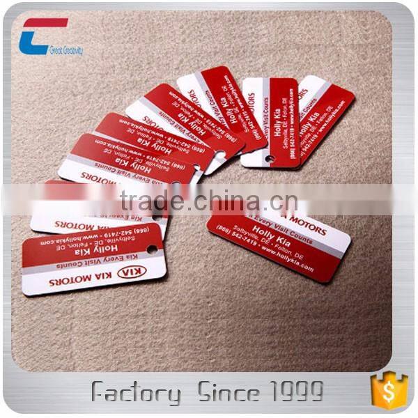 Irregular Size PVC Key Tag Cards Factory Price