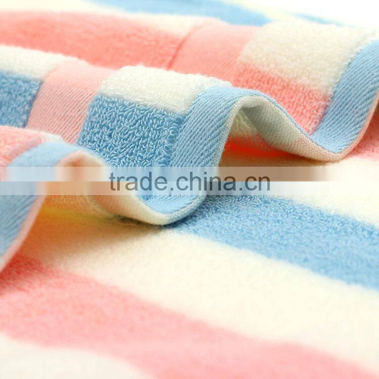 Stripe bath face square towel set