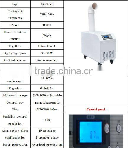Industrial portable ultrasonic air humidifier fogger for vegetable