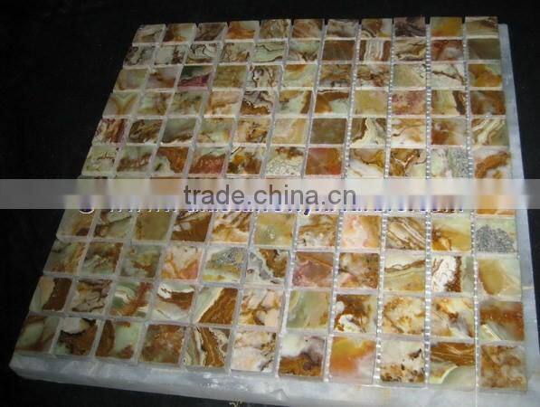 Creative design MULTI GREEN ONYX MOSAIC TILES COLLECTIONS