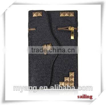 Wholesale Luxury Zippered Leather Wallet Flip Case For Apple iphone 6 With Corsair, eather Wallet Flip Case For iphone 6