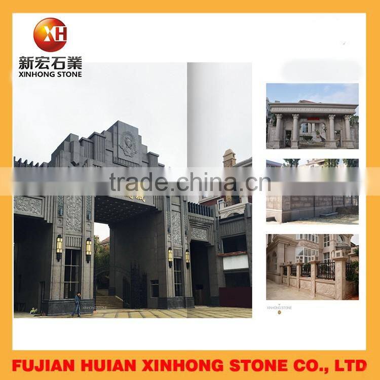 High quality black stone wall balustrades and handrails