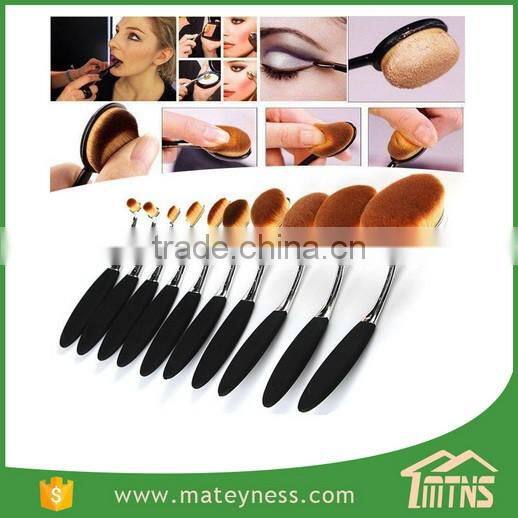 Toothbrush Shaped Oval Makeup Brush Set