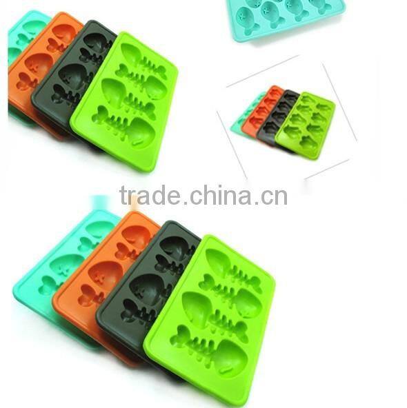 HOT selling silicone ice cube tray with fish shaped