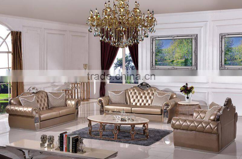EF-013 2015 hot sale modern living room leather sofa set