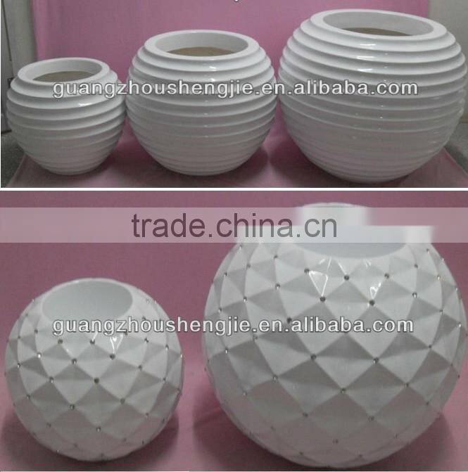 SJLJ013206 Guandong factory wholesale fiberglass flower pots / plant pot / quality garden pot