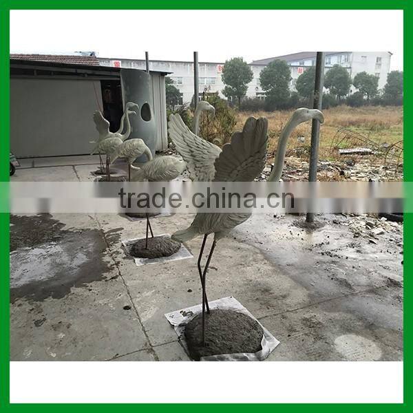 FO-502 fiberglass sculpture with birds shape for decorate