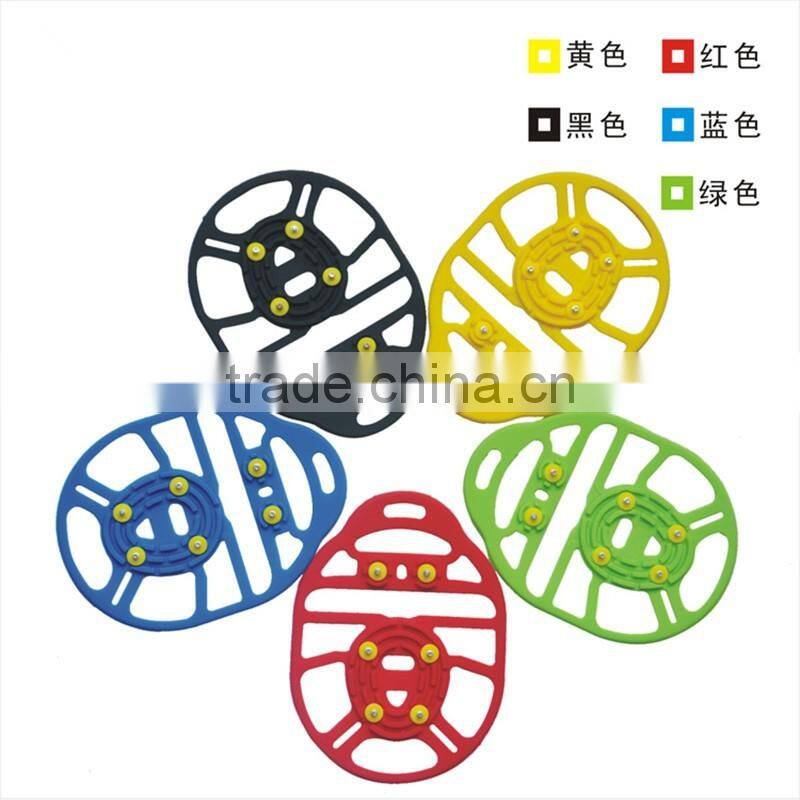 2016 New design 6 teeth non-slip silicone crampons for snow and rain weather