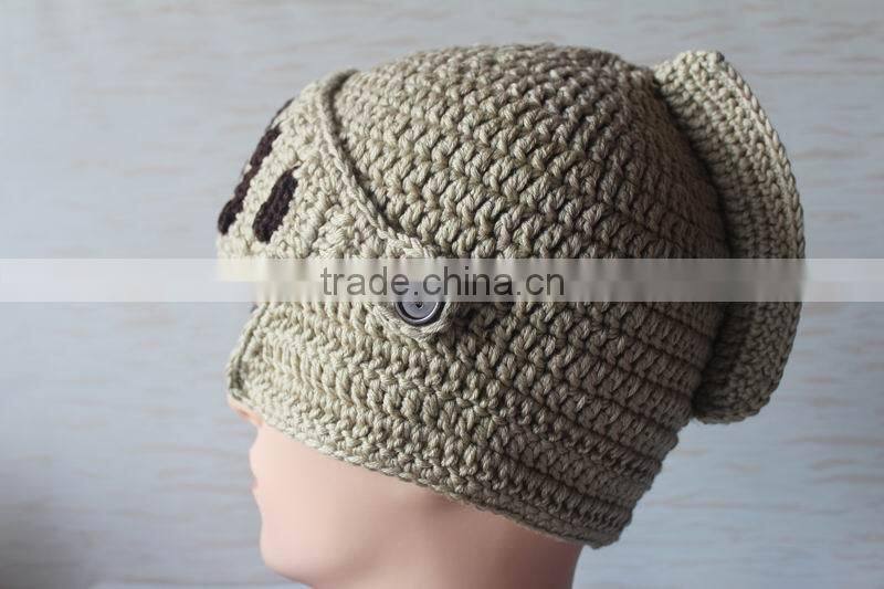 Custom Knitted Hat With Flat Embroidery in 100% Acrylic