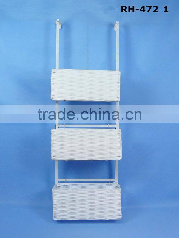 3 Tiers Over the Door plastic basket storage set hanging storage basket