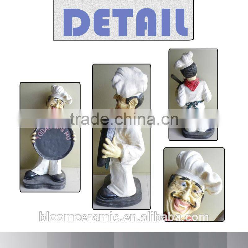 Factory direct sale polyresin statue,chef statue