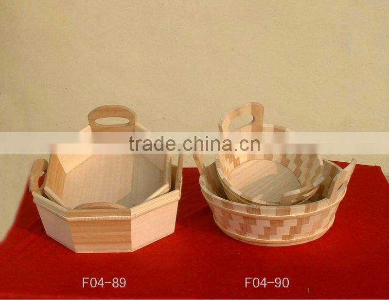 handmade small pretty poplar wooden food tray