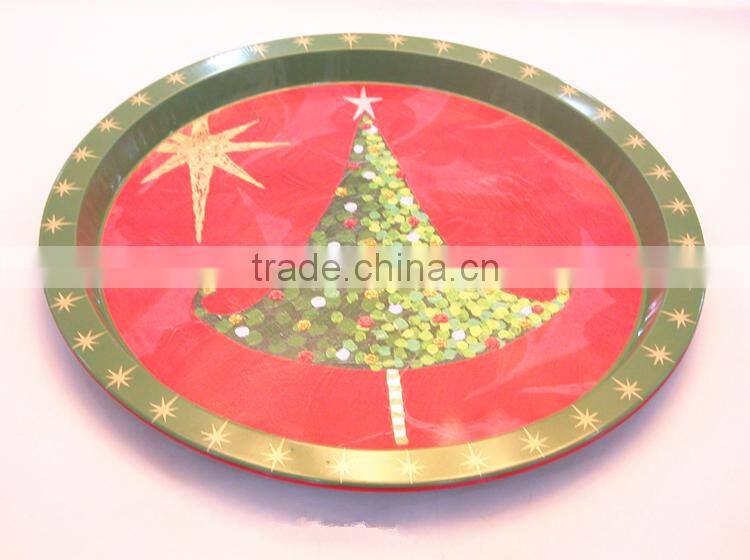 glorious design high quality round tin tray