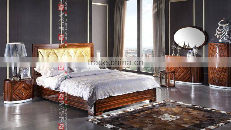 double bed with storage / teak wood beds models / bed base B510L