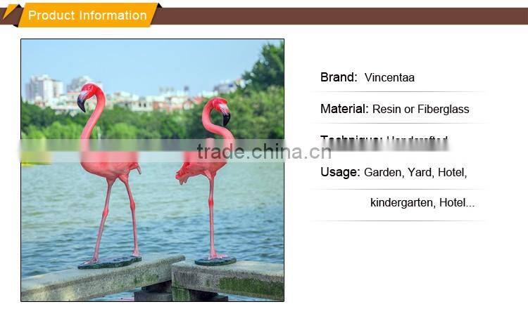 outdoor decoration life size animals fiberglass flamingo statue for sale
