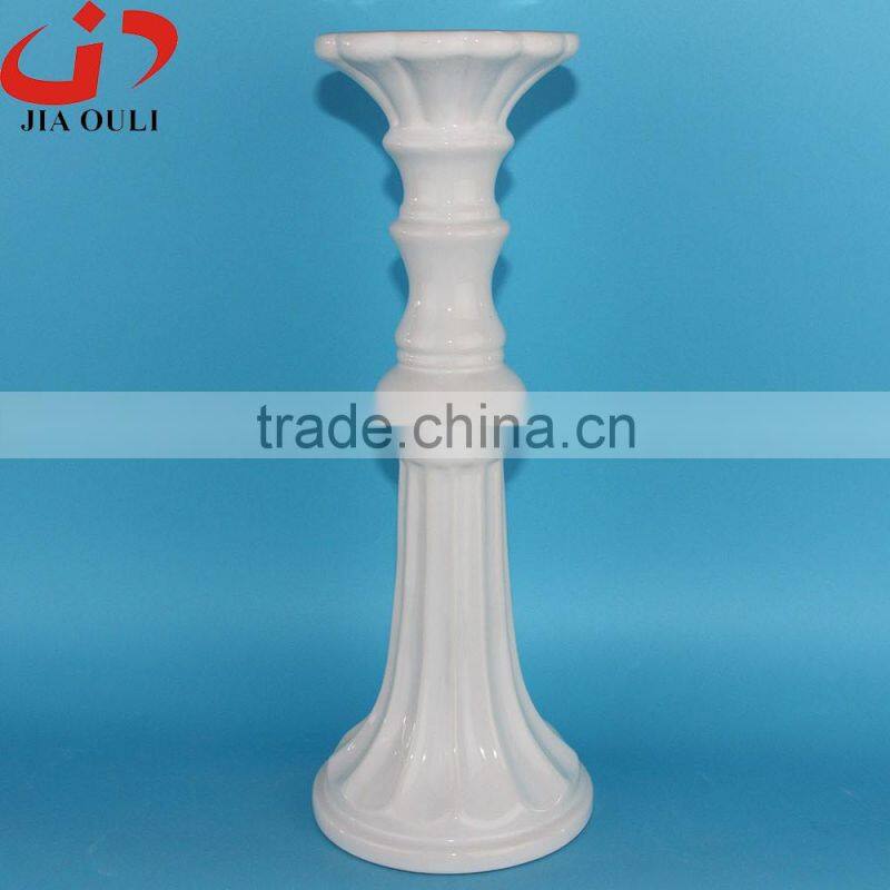 Promotional Home decoration white Ceramic Candle Holder for tealight