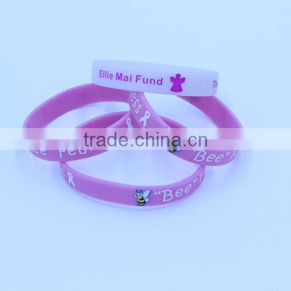 eco-friendly inkfilled raise money silicone band