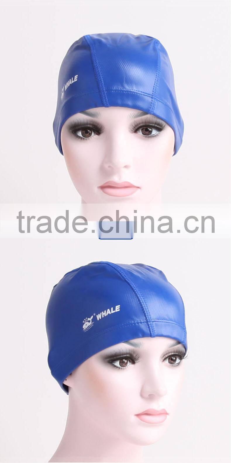 100% waterproof PU Coating ear Protection Swimming Cap