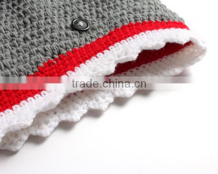 shark blanket for children hand made knitting 100% acrylic shark mermaid blanke