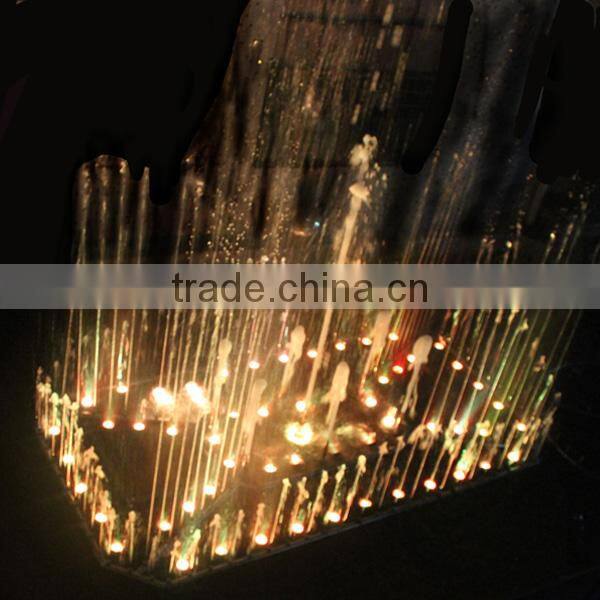 Stainless steel musical fountains with skip mode,gradual up/down or change by music