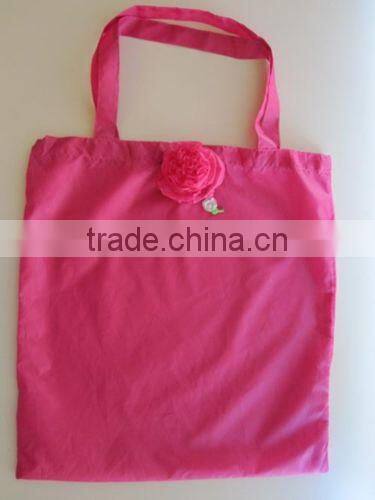 Rose Nylon Foldable Eco Storage Reusable Tote Housewife Shopping Bags