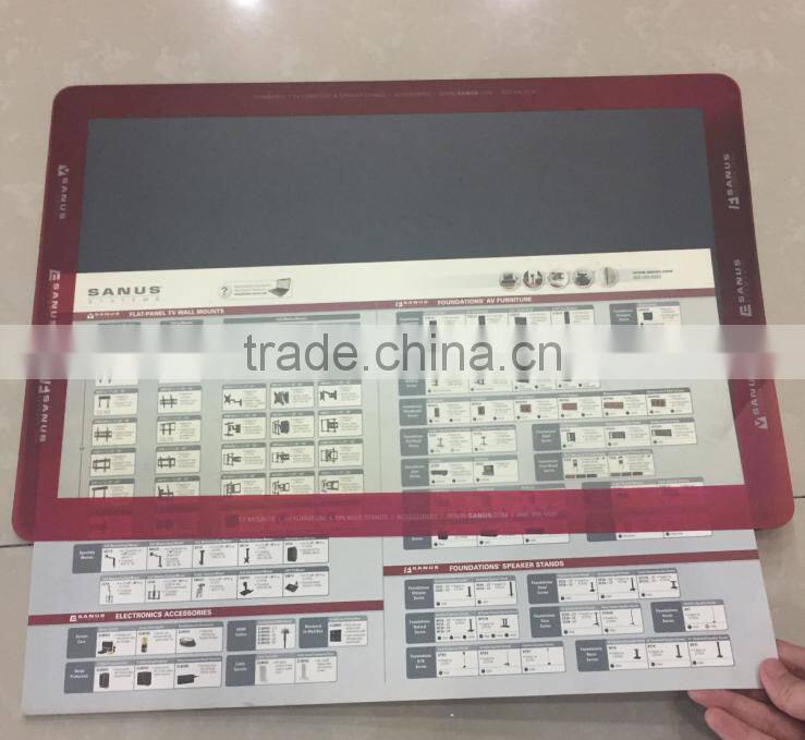 pvc window counter mat with window for interchangeable inserts rubber pad