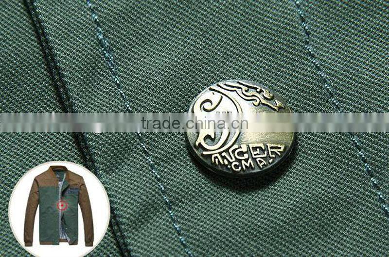 25%Nylon 75% polyster men leather jacket