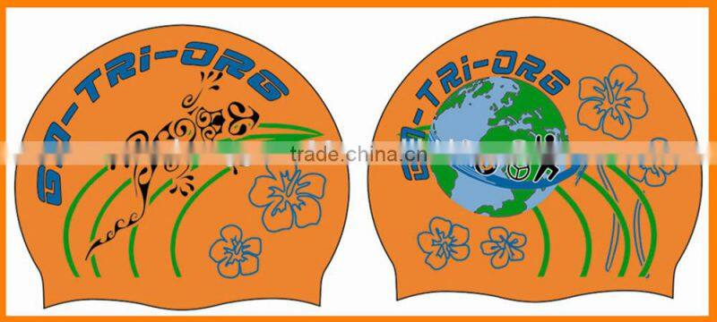 Hot sale fully design your own swim cap with oem service