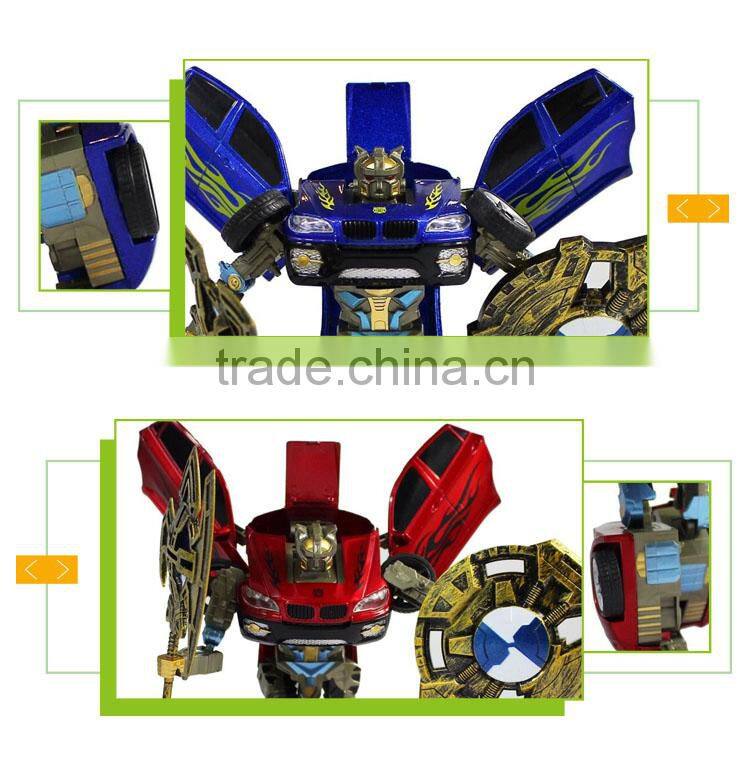 Funny intelligence transform car boy toy metal robot