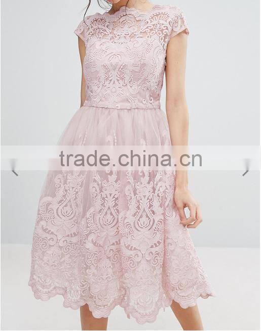 newest clothes oem Bardot neck Off-shoulder pretty princess dress Midi prom queen dress