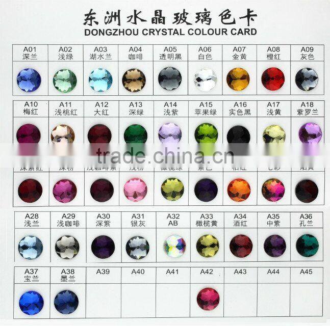 Popular round shape flat back glass stone wholesale supplies