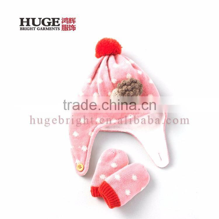 New Style Bright Colors Endearing Little Ears Knitted Hats For Babies