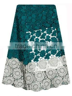 China guipure lace with stones CP0146 cord water souble lace fabric chemical cupion lace