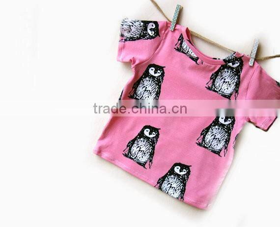 Hot sale childrens boutique clothing cute baby tops custom printing baby girls t shirt