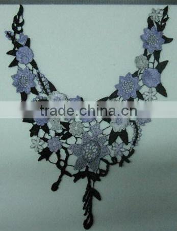 machine made crochet cotton ladies neck lace design